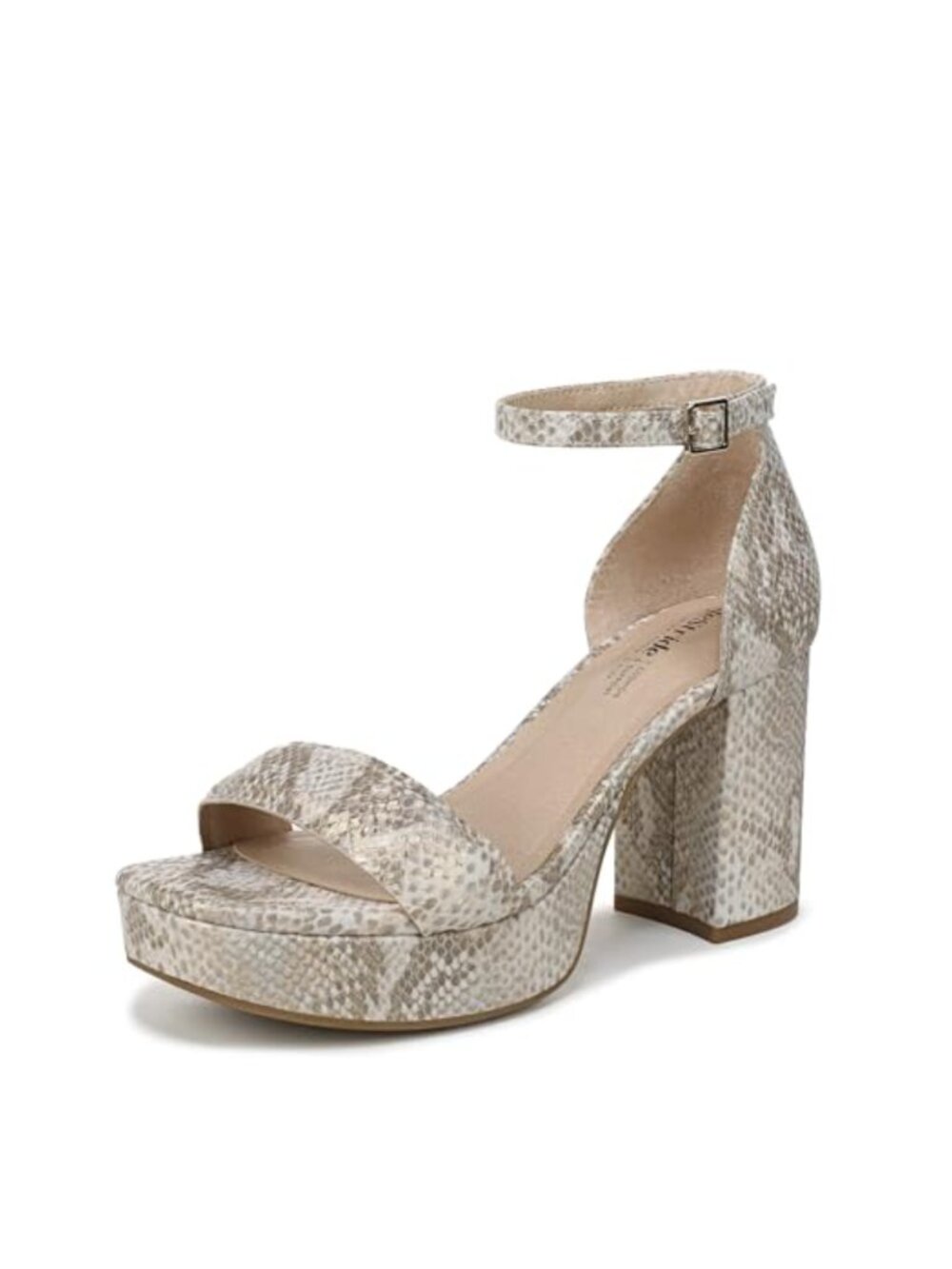 LifeStride Ashland 2 Faux Leather Platform Sandals Heeled Ankle Strap